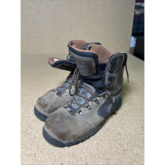 Danner Vicious 8" Brown Composite Toe Work Boots Men's Wide Size 10 D - Picture 2 of 9